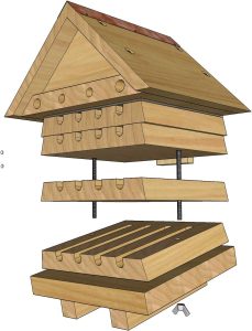 solitary bee hive